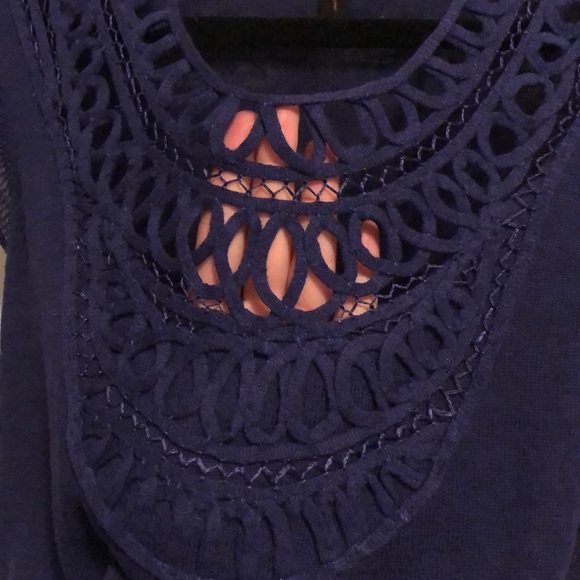 BCBG Lace Top Sweater Dress - Picture 5 of 8
